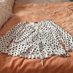 Very cute polka dot peplum t-shirt
